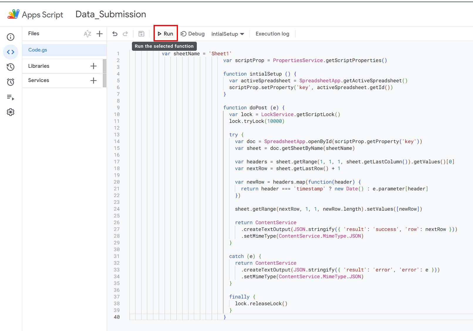 Google Apps Script Code